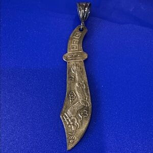 Vintage Sword-Shaped Dragon Pendant